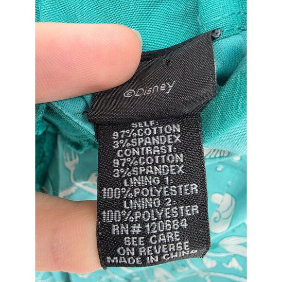 Disney The Little Mermaid‎ Retro Tank Dress w/ Pockets Large Teal HTF Rare - Picture 7 of 12